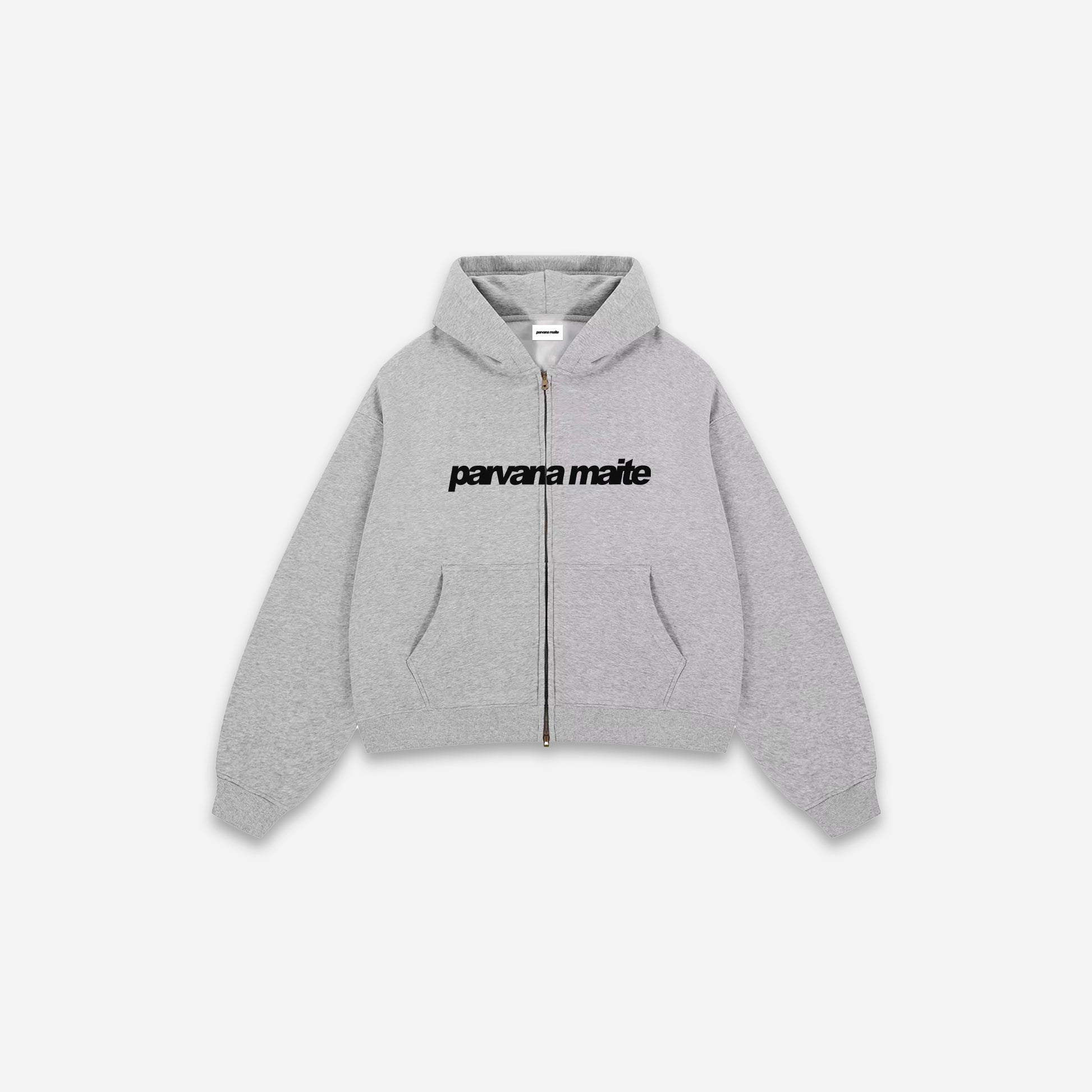 BASIC LOGO ZIPPED HOODIE
