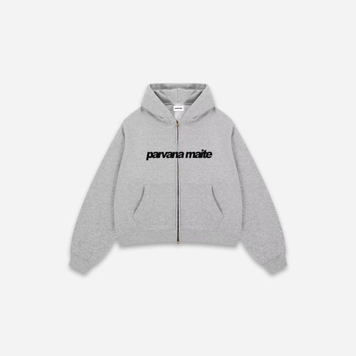 BASIC LOGO ZIPPED HOODIE